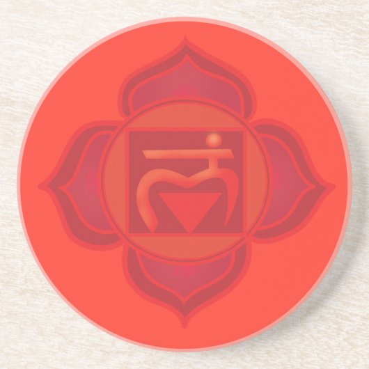 TheRoot Chakra Drink Onderschepper Zandsteen Onderzetter (Voorkant)