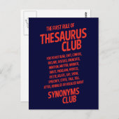 Thesaurus Club Briefkaart (Voorkant / Achterkant)