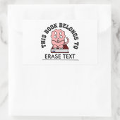 Thesaurus: De dinosaurus die graag boeken leest Rechthoekige Sticker (Tas)