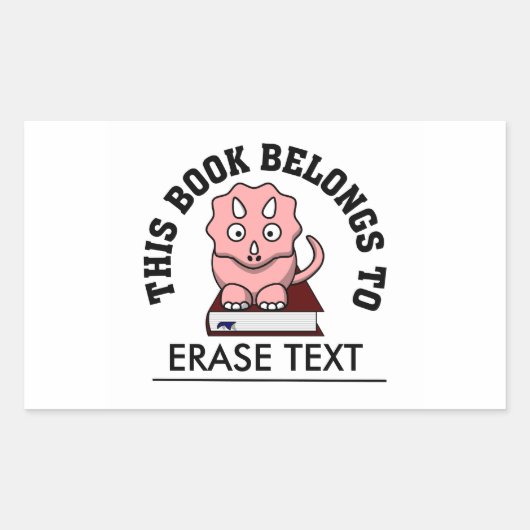 Thesaurus: De dinosaurus die graag boeken leest Rechthoekige Sticker (Voorkant)