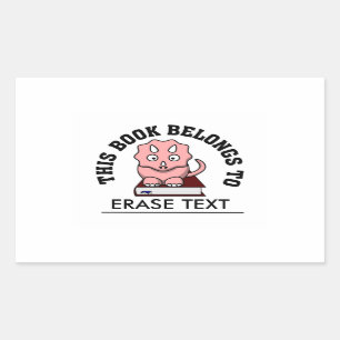 Thesaurus: De dinosaurus die graag boeken leest Rechthoekige Sticker