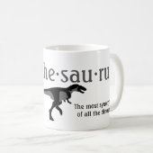 Thesaurus dinosaur grappige mok koffie (Voorkant rechts)