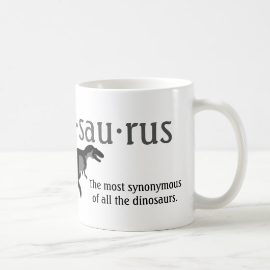 Thesaurus dinosaur grappige mok koffie (Rechts)