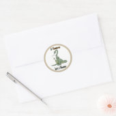 Thesaurus Dinosaur Ronde Sticker (Envelop)