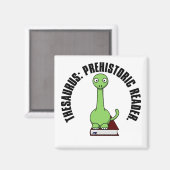 Thesaurus: Een dinosaurus die een prehistorische l Magneet (Voorkant / Achterkant)
