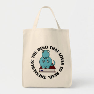 Thesaurus: Een dinosaurus die graag boeken leest Tote Bag