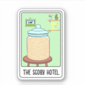 TheScobyHotel-TarotCard Sticker (Voorkant)