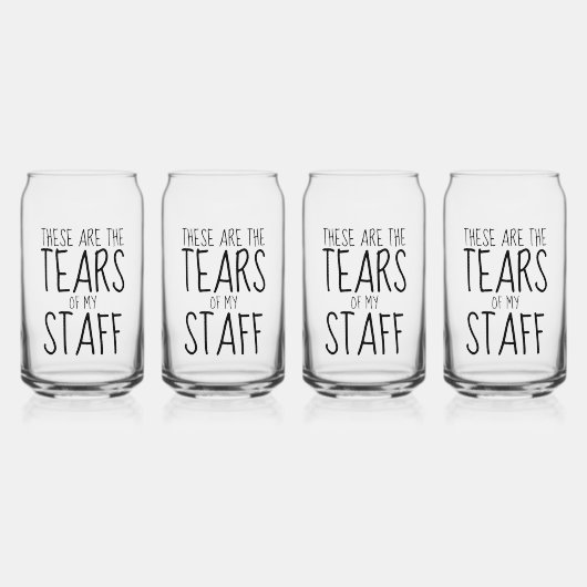 These Are The Tears Of My Staff Blikvorm Glas (Achterkant)