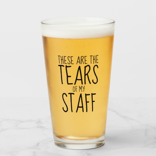 These Are The Tears Of My Staff Glas (Voorkant gevuld)