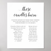 These Candles Burn Family Reunion Memorial Poster (Voorkant)
