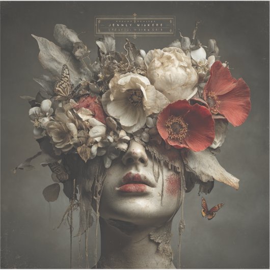 These Fleeting Lips — Gothic Fine Art Sticker (Voorkant)