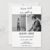 These Kids Are Getting Married Child Photo Wedding Kaart (Voorkant)