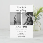 These Kids Are Getting Married Child Photo Wedding Kaart (Staand voorkant)