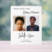 These Kids Are Getting Married Rehearsal Dinner Acryl Bord (Neutraal)