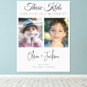 These Kids Are Getting Married Rehearsal Dinner Canvas Afdruk (Insitu (Houten vloer))