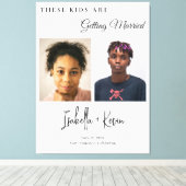 These Kids Are Getting Married Rehearsal Dinner Canvas Afdruk (Insitu (Houten vloer))