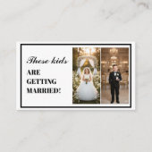 These Kids Are Getting Married & Rehearsal Dinner Informatiekaartje (Voorkant)