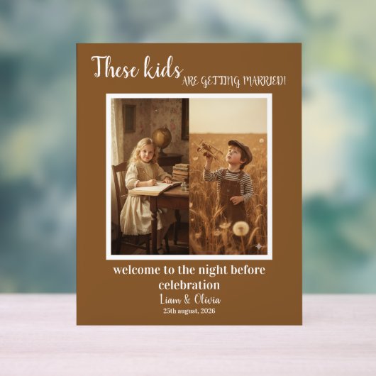 These Kids Are Getting Married The Night Before Acryl Bord (Neutraal)