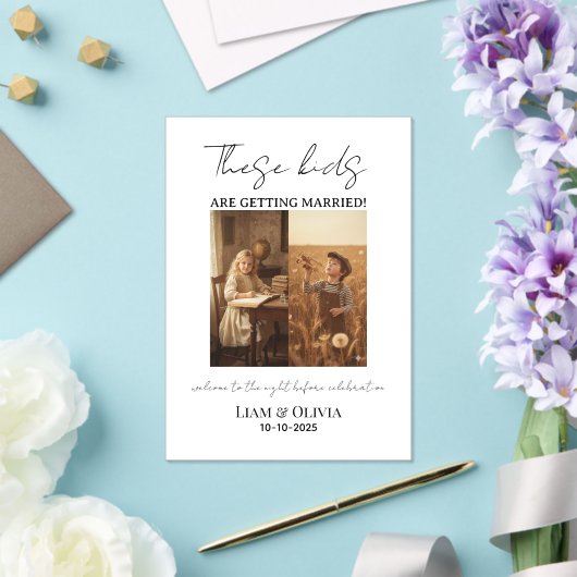 These Kids Are Getting Married The Night Before Acryl Uitnodigingen (Insitu (Huwelijk))