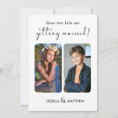 These Two Kids are Getting Married Childhood Photo Save The Date (Voorkant)