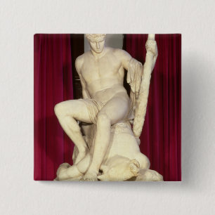 Theseus en de Minotaur, 1782 Vierkante Button 5,1 Cm