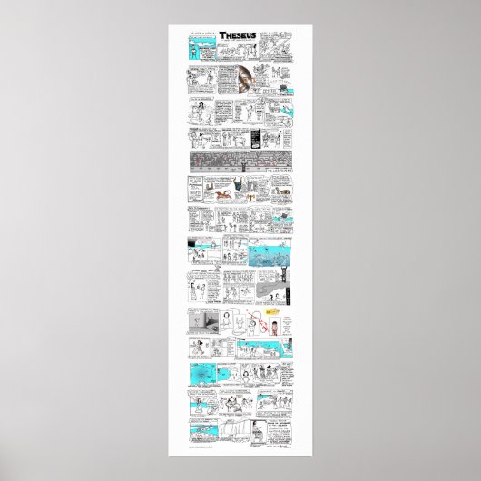 Theseus en de Minotaur-griekmythcomix Poster (Voorkant)