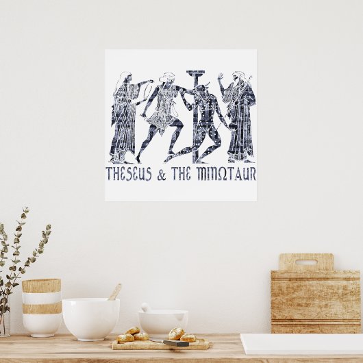 Theseus en de Minotaur Poster (Keuken)
