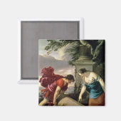 Theseus en zijn moeder Aethra, c.1635-36 Magneet (Voorkant / Achterkant)