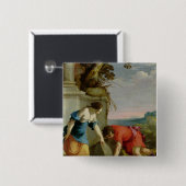 Theseus Finding z'n vaders zwaard, 1634 Vierkante Button 5,1 Cm (Voorkant /achterkant)