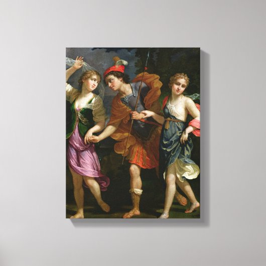 Theseus met Ariadne en Phaedra Canvas Afdruk (Voorkant)