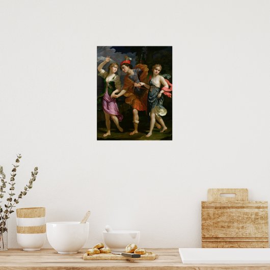 Theseus met Ariadne en Phaedra Poster (Keuken)