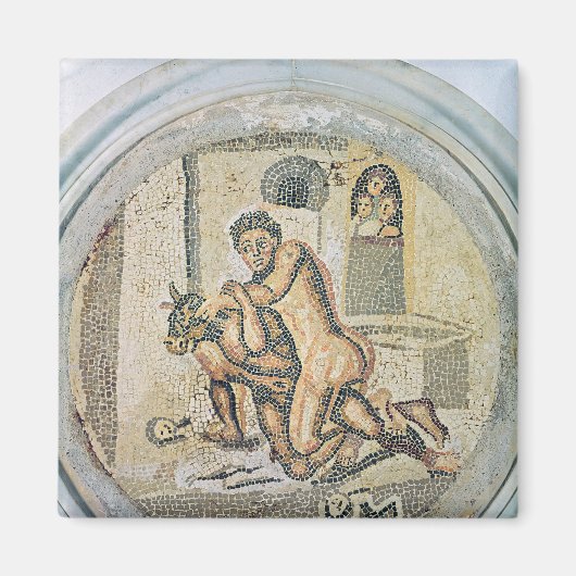 Theseus worstelt met de Minotaur Magneet (Voorkant)