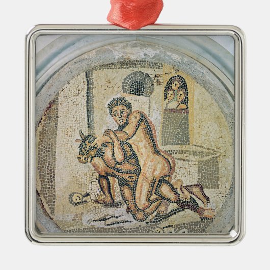 Theseus worstelt met de Minotaur Metalen Ornament (Voorkant)