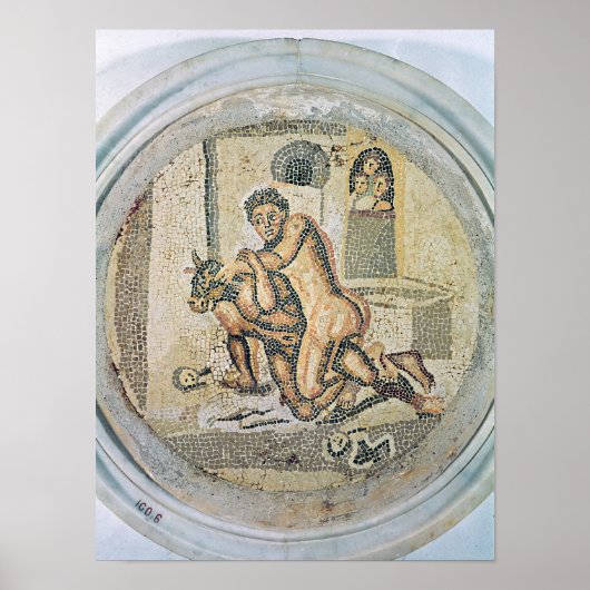 Theseus worstelt met de Minotaur Poster (Voorkant)