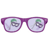 Thespian Drama Theater Maskerade Masker Mardi Gras Retro Zonnebril (Voorkant)