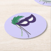 Thespian Drama Theater Maskerade Masker Mardi Gras Ronde Kartonnen Onderzetter (Gebogen)