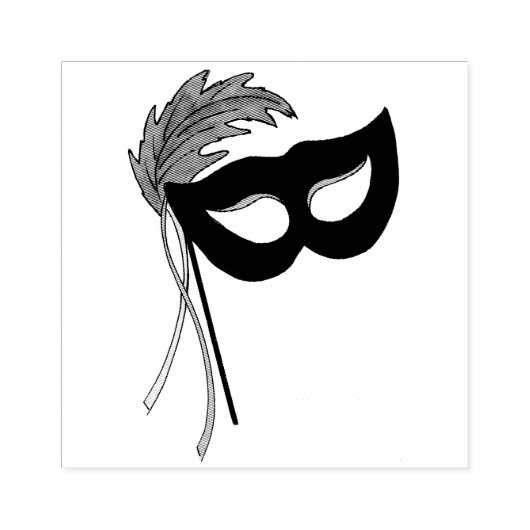 Thespian Drama Theater Maskerade Masker Mardi Gras Rubberstempel (Afrduk)