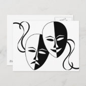 Thespian Mmaskers Briefkaart (Voorkant / Achterkant)