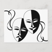 Thespian Mmaskers Briefkaart (Voorkant)