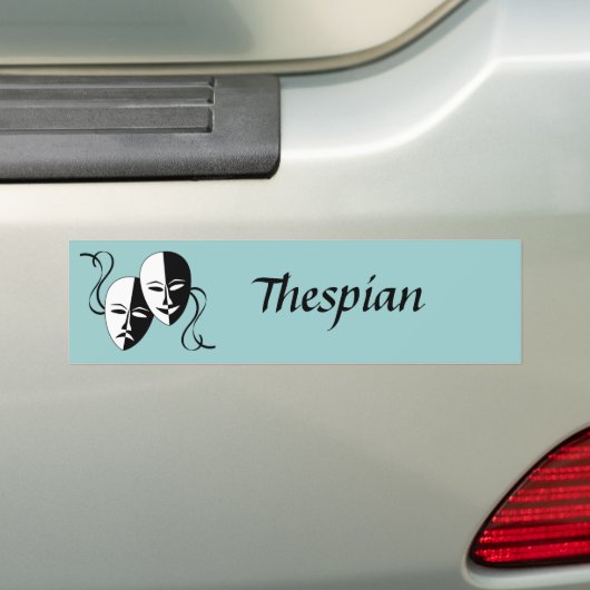 Thespian Mmaskers Bumpersticker (Op auto)