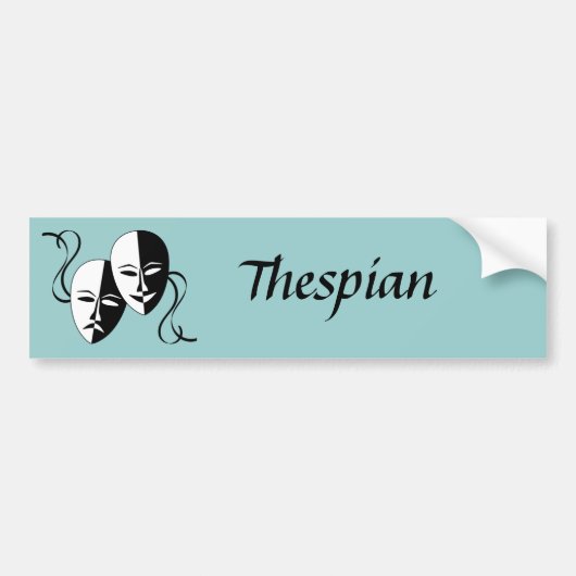Thespian Mmaskers Bumpersticker (Voorkant)