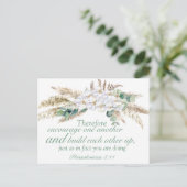 Thessaliërs Bijbel Verse Motivatie Briefkaart (Staand voorkant)