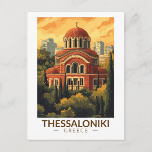 Thessaloniki Griekenland Agios Pavlos Travel Art R Briefkaart