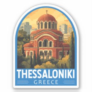 Thessaloniki Griekenland Agios Pavlos Travel Art R Sticker