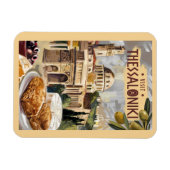 Thessaloniki Griekenland Painterly Travel Art Vint Magneet (Horizontaal)