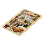 Thessaloniki Griekenland Painterly Travel Art Vint Magneet (Linkerzijde)