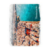 Thessaloniki Griekenland Panorama Uitzicht Magneet (Verticaal)