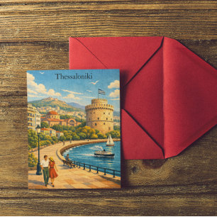 Thessaloniki Griekenland Reis uit het verleden Briefkaart