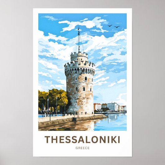 Thessaloniki Griekenland Reisprint Poster (Voorkant)