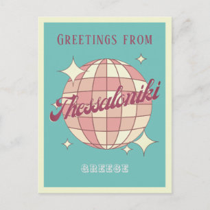 Thessaloniki Griekenland reizen retro Briefkaart